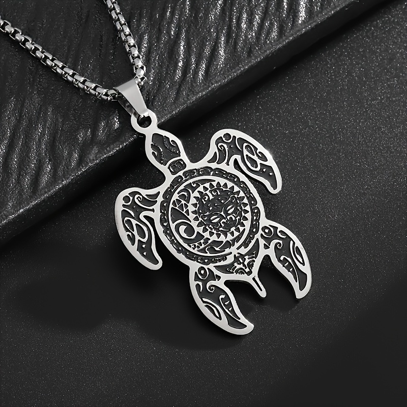 Personalized Turtle Brooch and Pendant Necklace